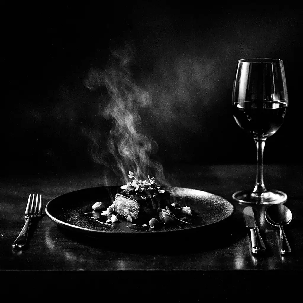 Fine dining étel kompozíció